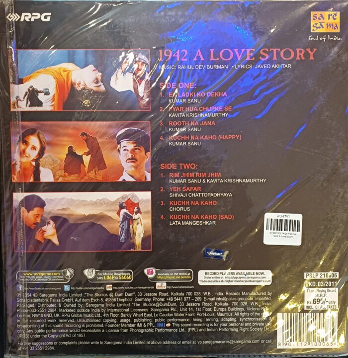 1942 A Love Story (1994)  Hindi Movie - R D Burman - Image 2