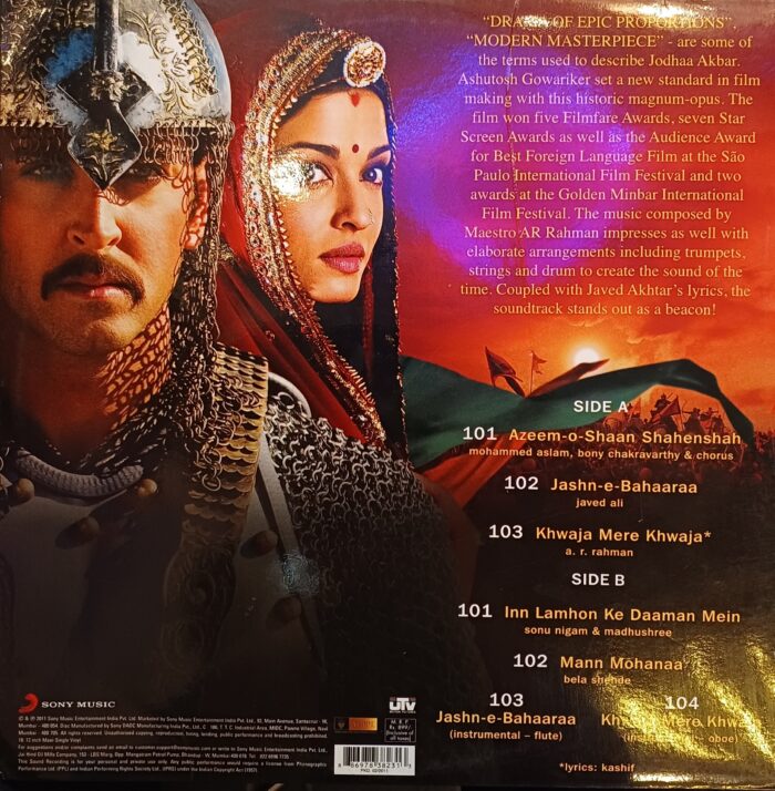 JODHA AKBAR (1st PRESSING) - Image 2