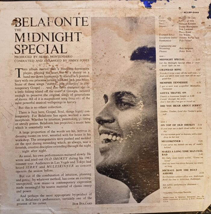 BELAFONTE  THE MIDNIGHT SPECIAL - Image 2