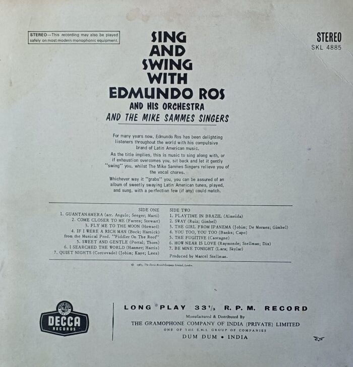 SING AND SWING WITH EDMUNDO ROS - Image 2