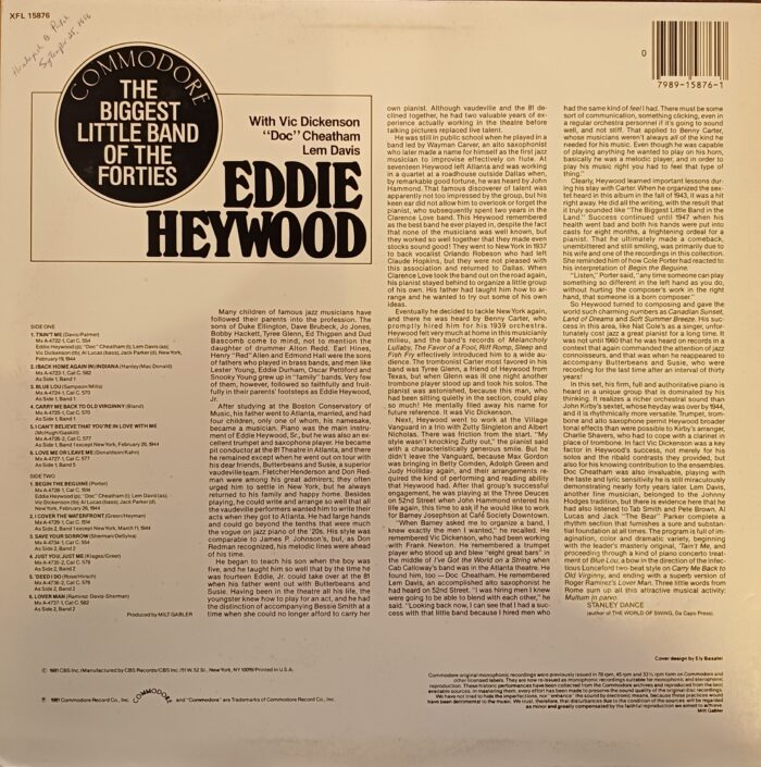 "The Biggest Little Band Of The Forties" Eddie Heywood And His Orchestra - Jazz - Image 2