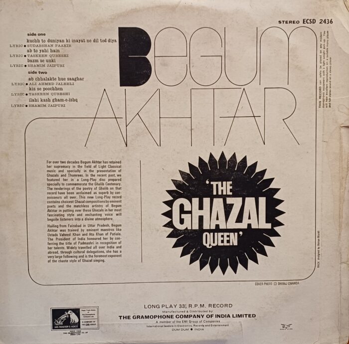 BEGUM AKHTAR-GHAZALS - Image 2