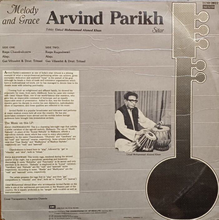 Arvind Parikh-Sitar / Melody And Grace - Image 2