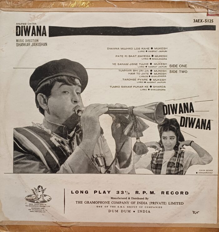 Diwana - (Shankar Jaikishan) - 1st Pressing - Image 2