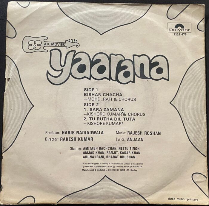 Yaarana - Rajesh Roshan - Image 2