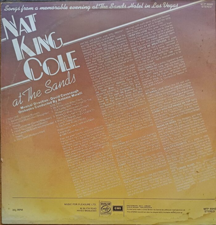 Nat King Cole At The Sands - Image 2