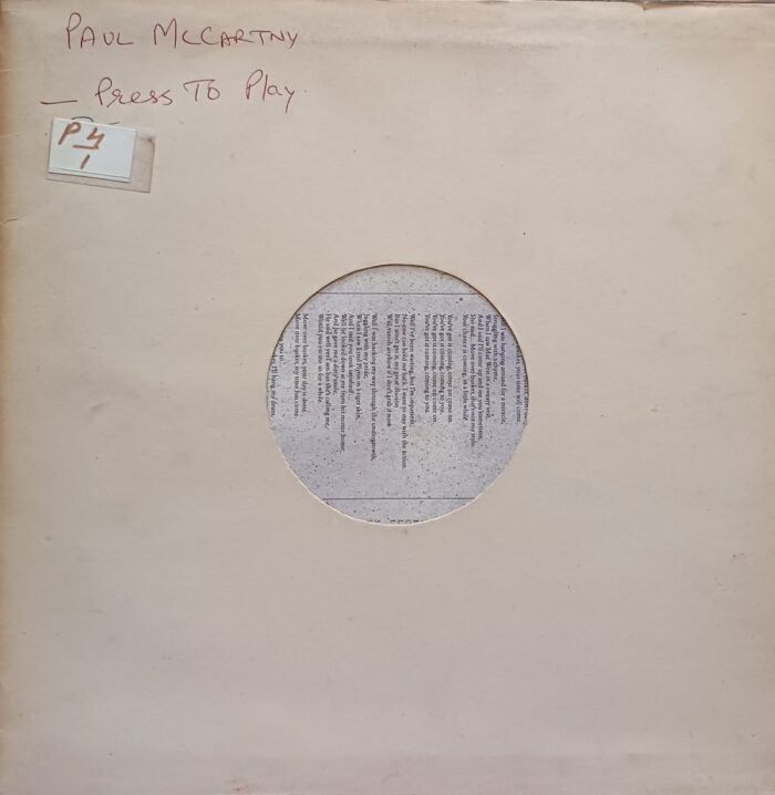 Paul Mc Cartney Press To Play