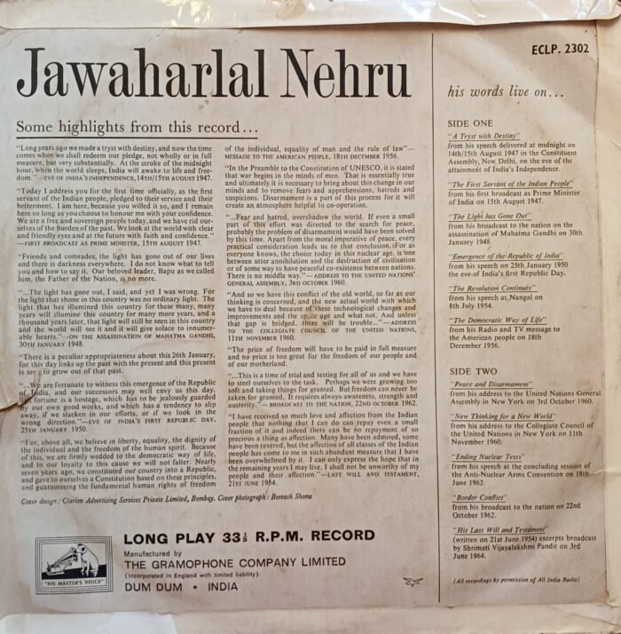 Speech - Jawahar Lal Nehru - Image 2