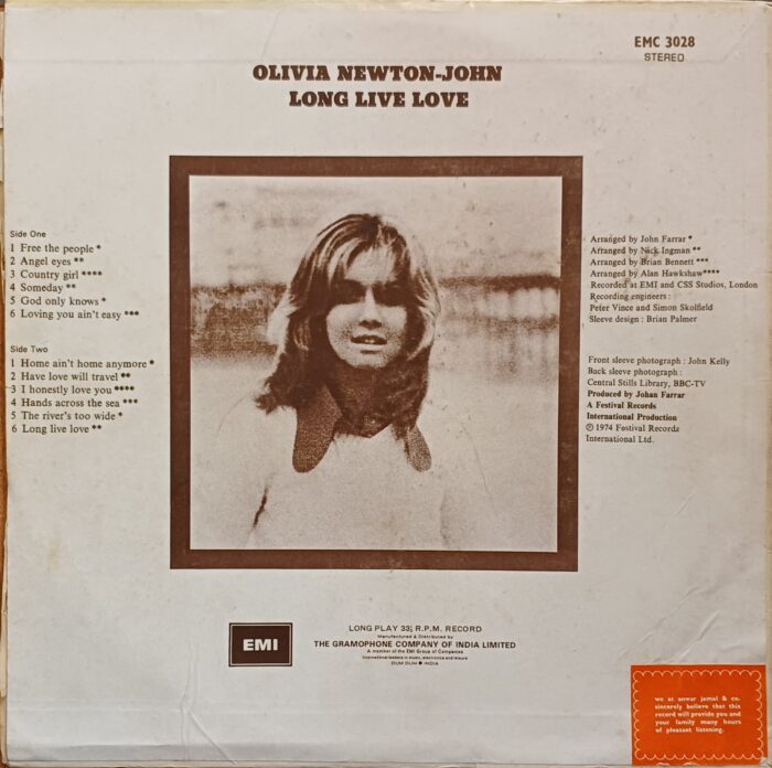 Olivia Newton-John / Long Live Love - Image 2
