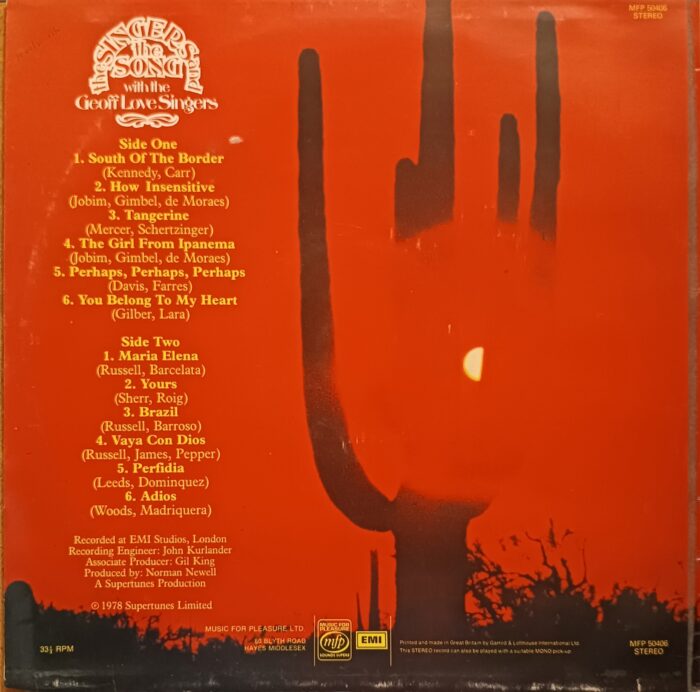 South Of The Border / The Geoff Love Singers - Image 2