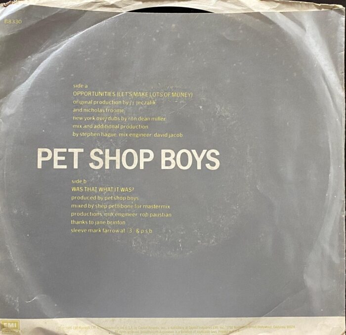 Opportunities (Let's Make Lots Of Money) - Pet Shop Boys - Image 2