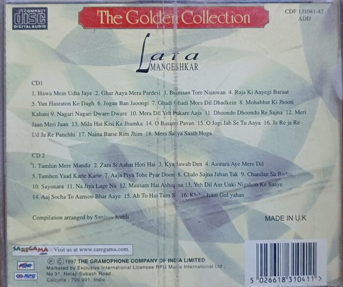 The Golden Collection - Lata Mangeshkar - (2 CD Set) - Image 2