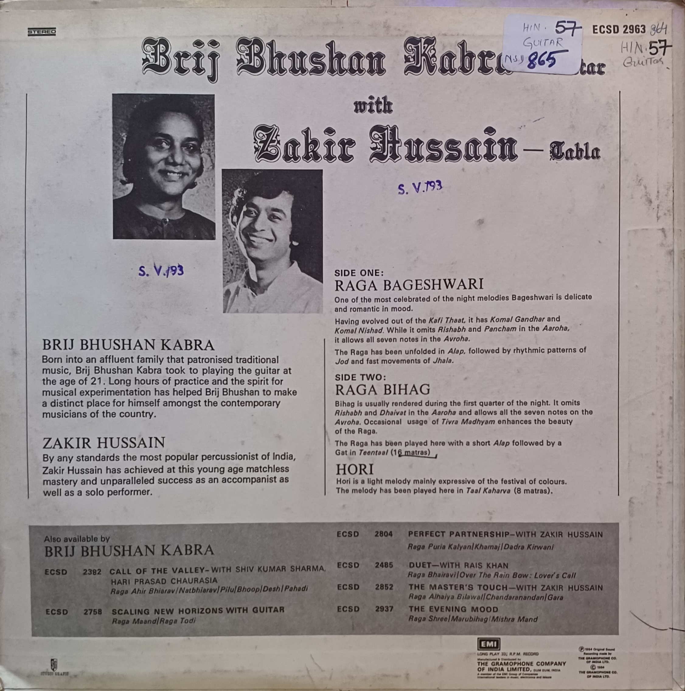 Brij Bhushan Kabra with Zakir Hussain - Image 2