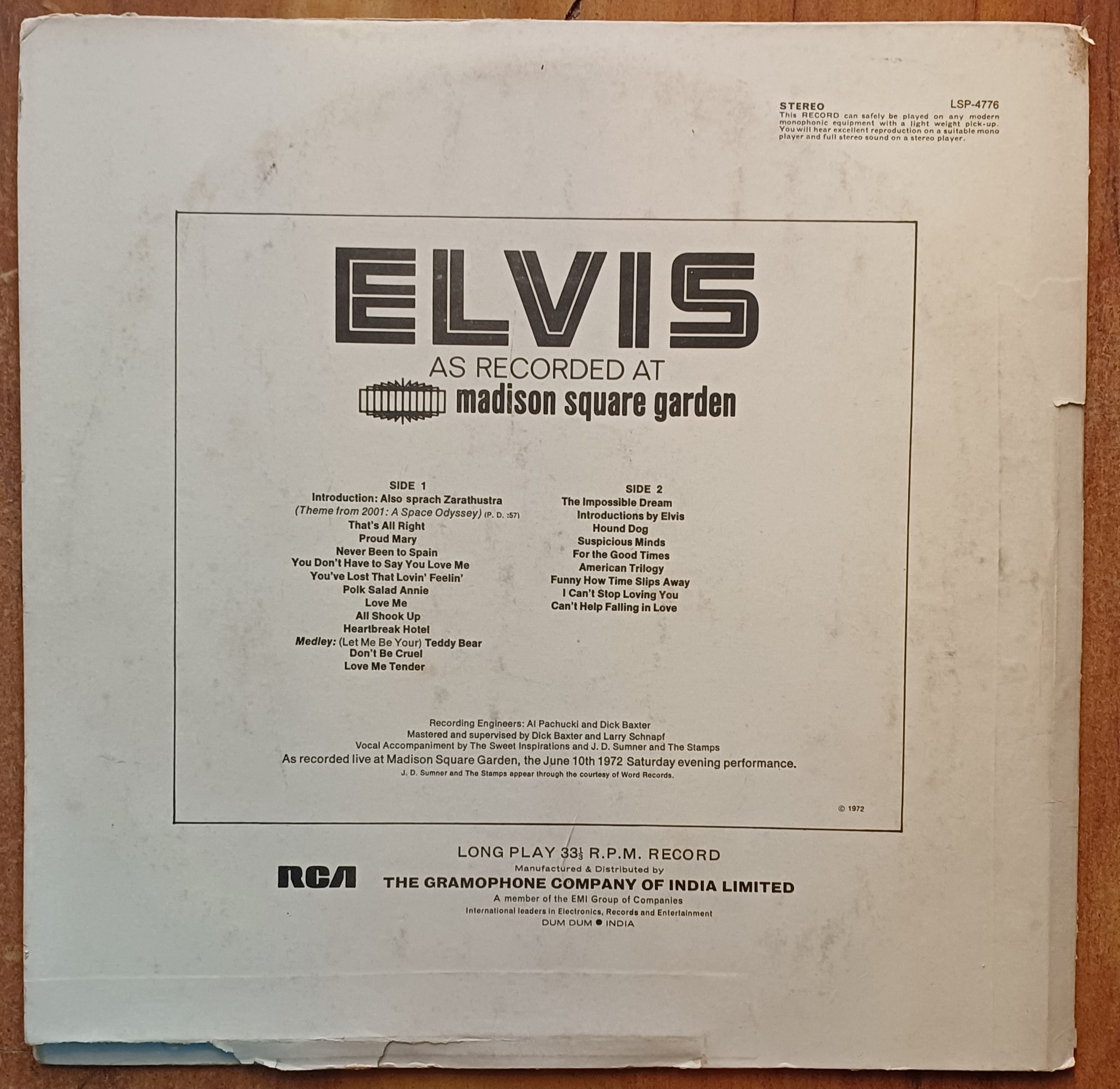 ELVIS AS Recored At Madison Square Garden - Image 2