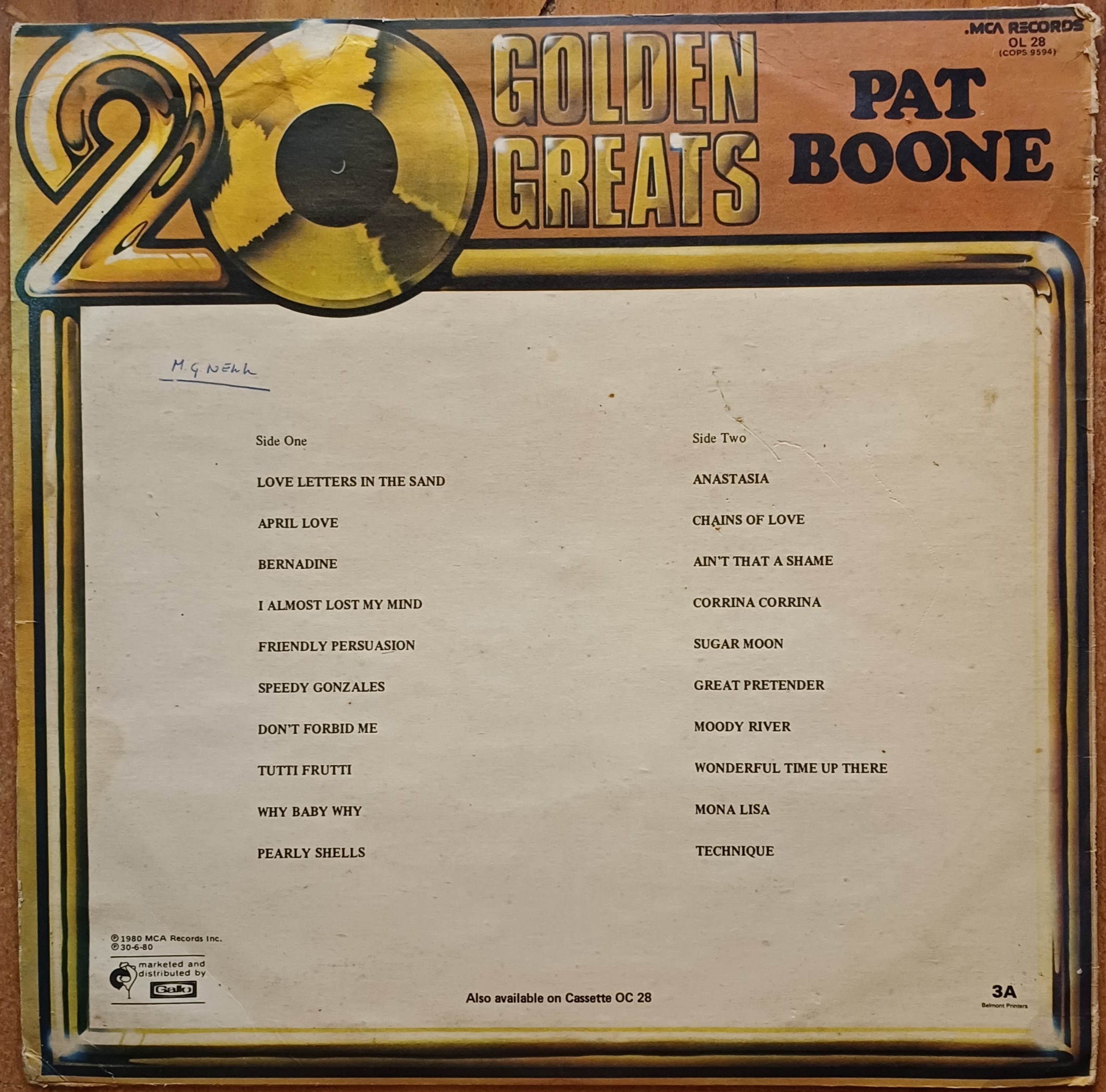 20 Golden Greats - Pat Boone - Image 2