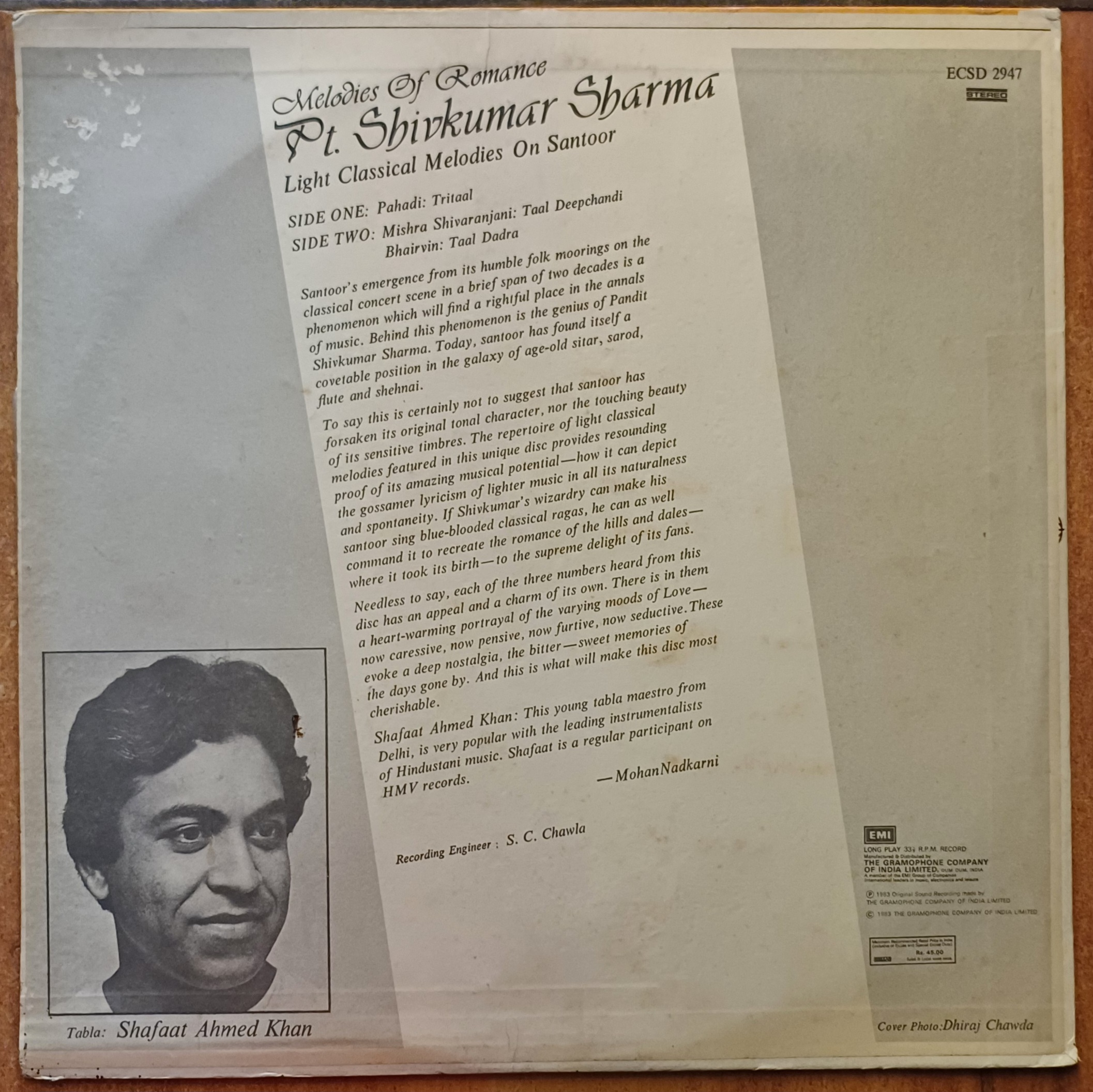 Melodies Of Romance - Santoor - (PT Shiv Kumar Sharma) - Image 2