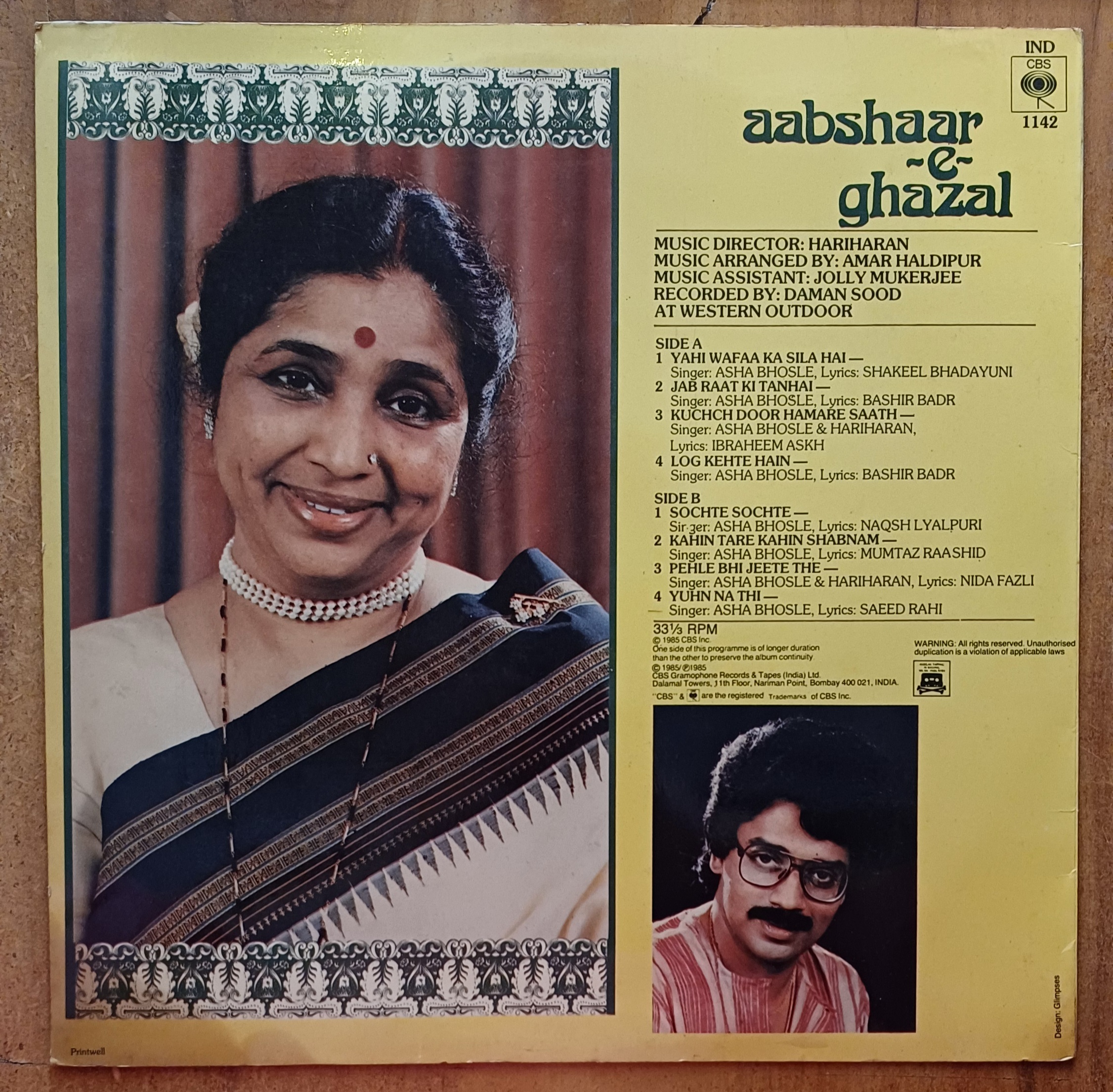 Aabshaar-e-Ghazal - Ghazals by Asha Bhosle & Hariharan - Image 2