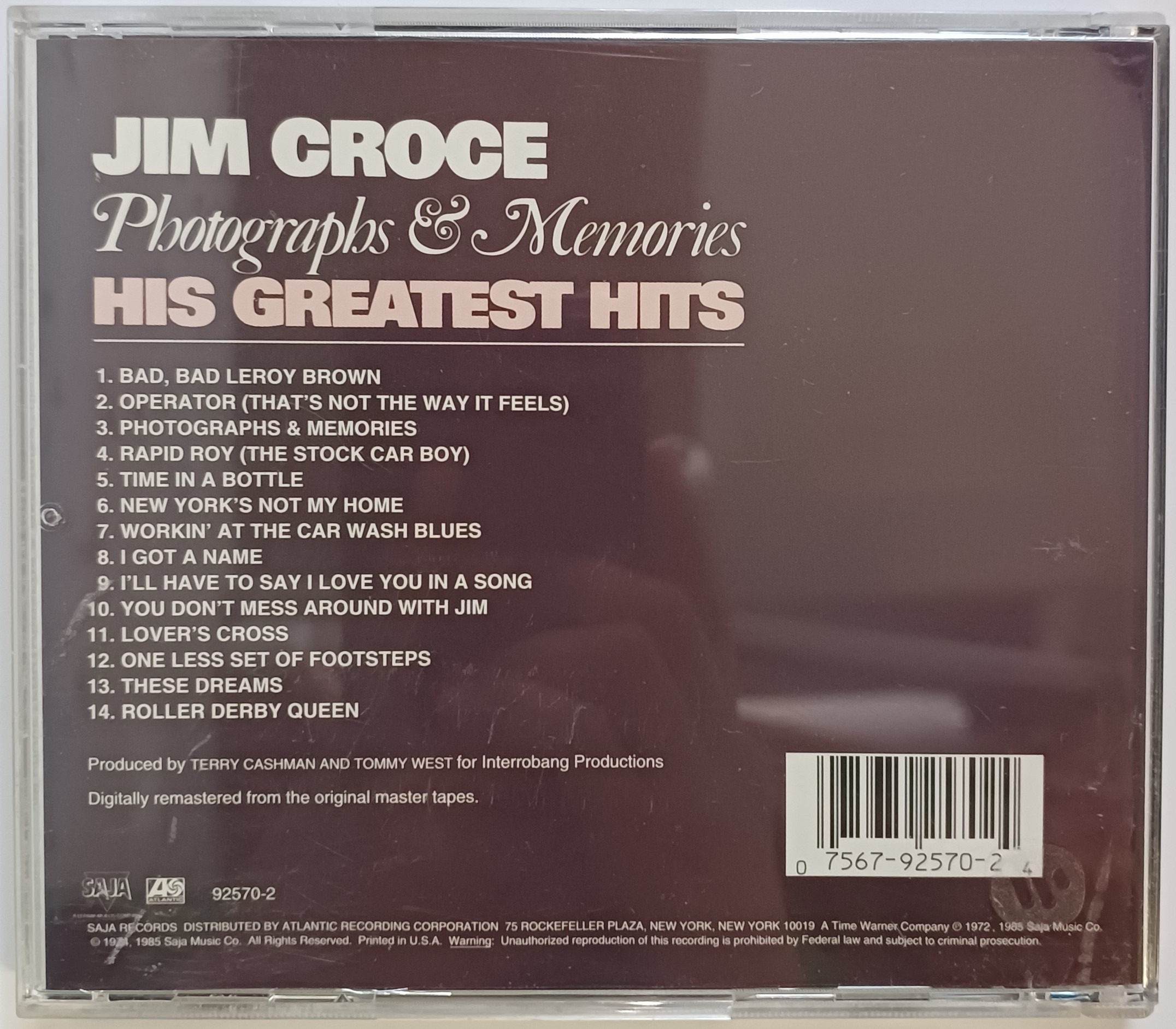 Jim Croce - Photographs & Memories - His Greatest Hits - Image 2