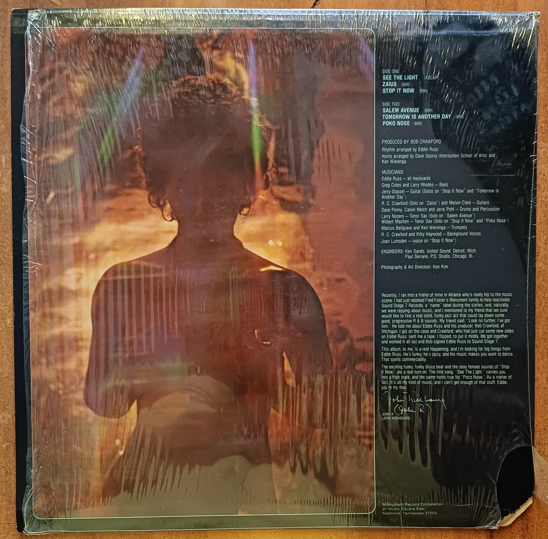 Eddie Russ - See The Light - Vinyl Lp Record (1976) - Image 2
