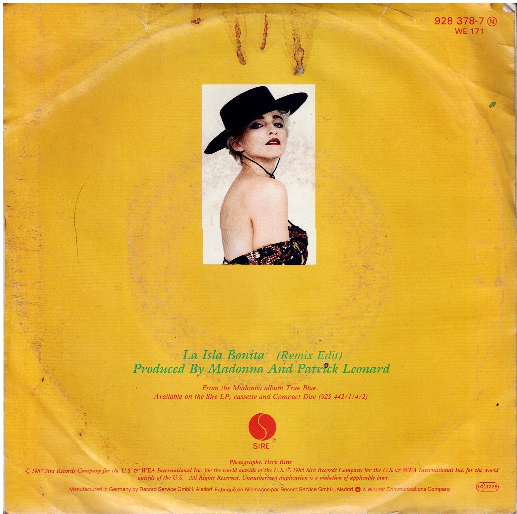 La Isla Bonita - Madonna - Vinyl 45Rpm Ep Record (1987) - Image 2