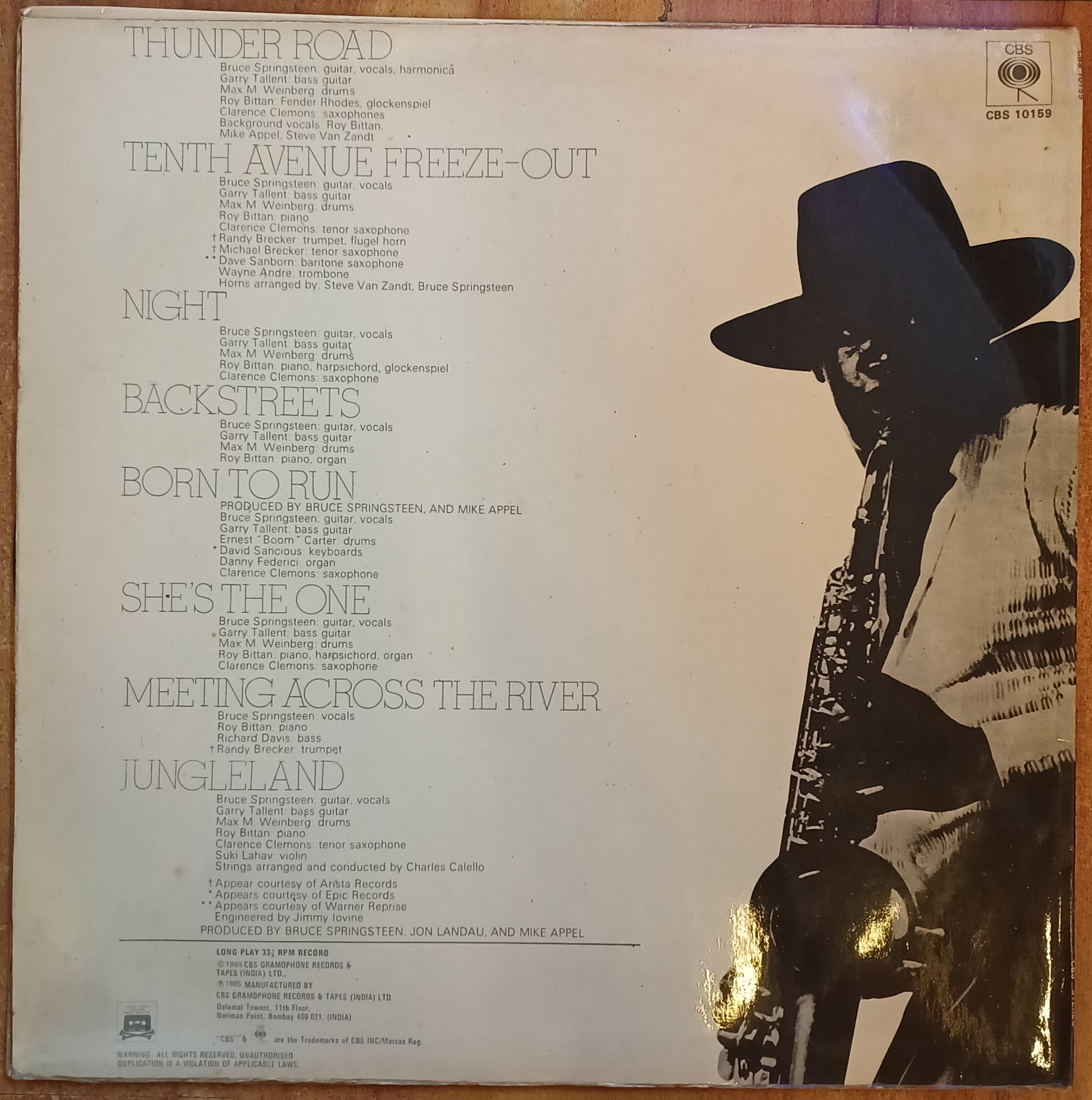 Bruce Springsteen - Born To Run - Vinyl Lp Record (1985) - Image 2