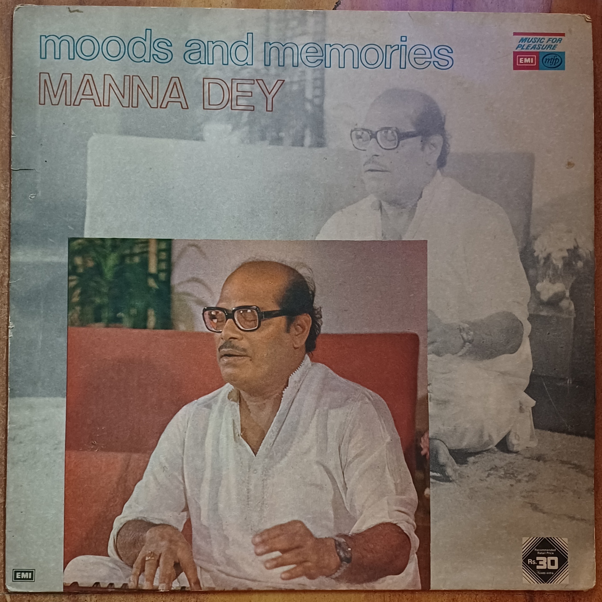 Moods & Memories - Manna Dey (Kanu Roy / Madan Mohan / Shankar Jaikishan) Vinyl Lp Record (1983)