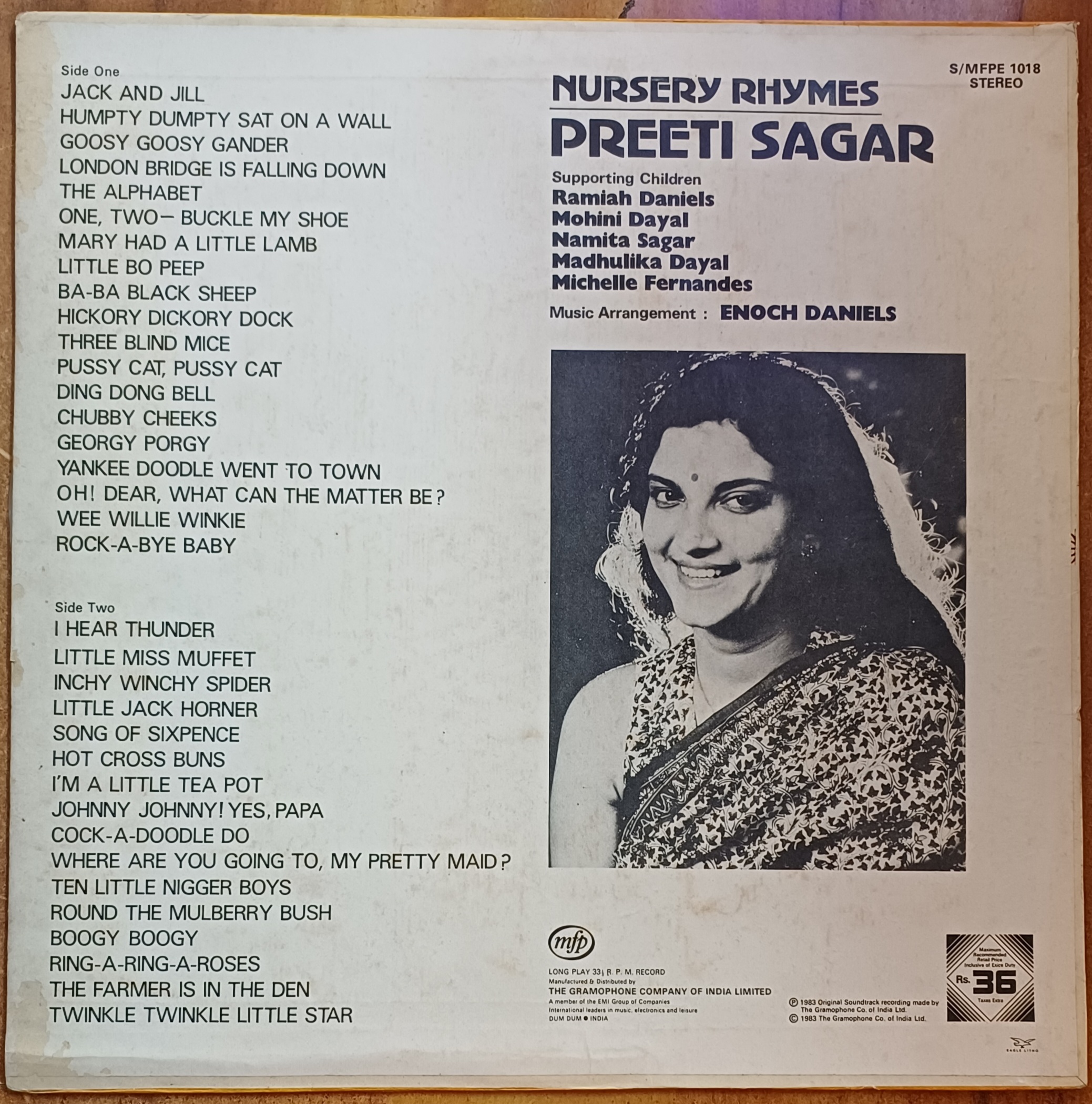 Nursery Rhymes - Vinyl Lp Record (1983) - Image 2