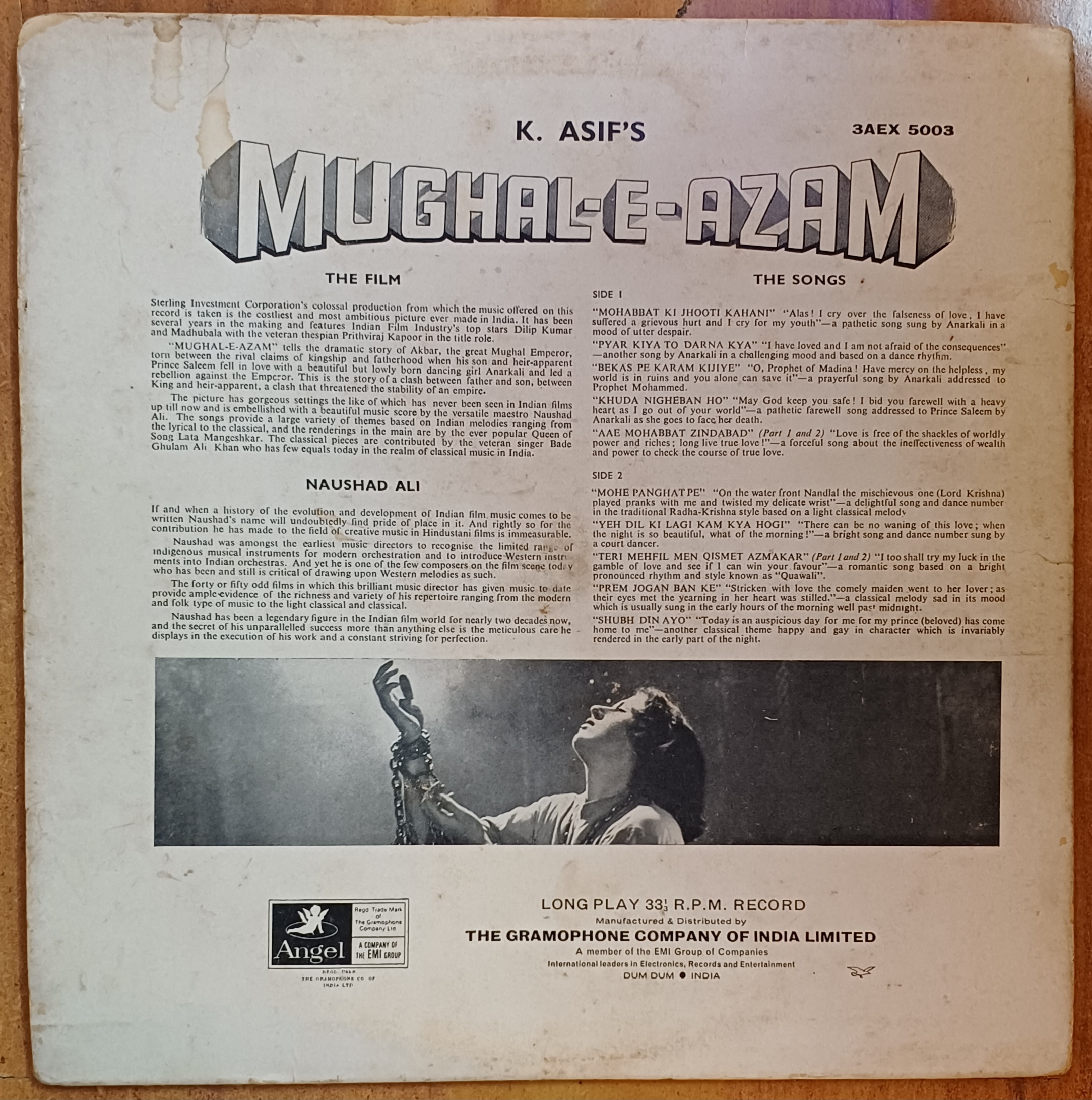 Mughal E Azam- (Naushad) Vinyl Lp Record - Image 2